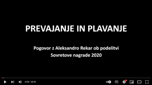 Prevajanje in plavanje z Aleksandro Rekar