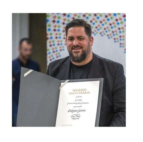 Podelitev nagrade Vasje Cerarja 2024 Bostjan Gorenc izrez 2